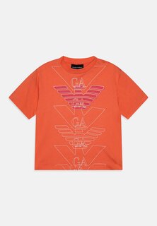 Футболка с принтом Unisex Emporio Armani, цвет persimmon