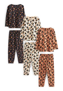 Пижамы НАБОР JOGGER 3 PACK с ANIMAL PRINT Next, цвет black brown
