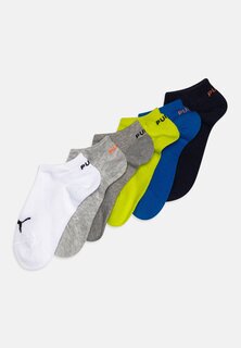 Носки Kids Invisible Unisex 6 Pack Puma, цвет blue/lime/grey melange