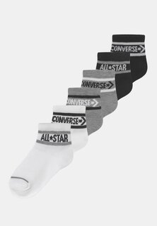 Носки Wordmark Ankle Unisex 6 Пакет Converse, цвет dark grey heather