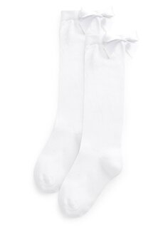 Носки Cotton Rich Bow Knee High Socks 2 Pack Next, белый