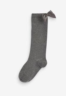 Носки Cotton Rich Bow Knee High Socks 2 Pack Next, цвет grey