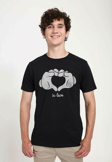 Футболка с принтом Mickey Classic Glove Heart Unisex Disney, черный