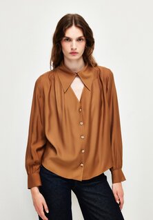 Рубашка V-образный воротник adL, цвет camel