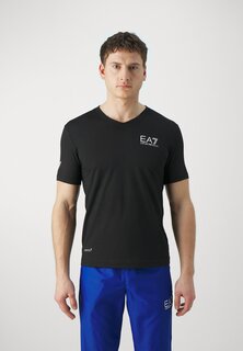 Спортивная футболка Tennis Pro Tee Textured EA7 Emporio Armani, черный