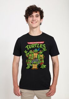Футболка с принтом Teenage Mutant Ninja Turtles Turtle Group Henry Tiger, черный