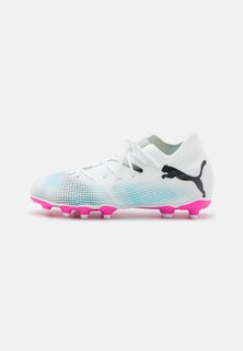 Кроссовки для мини-футбола с шипами Future 7 Match Fg/Ag Jr Unisex Puma, цвет white/black/poison pink