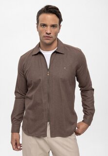 Рубашка Basic Full-Zip Felix Hardy, коричневый
