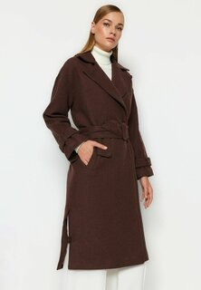 Классическое пальто Trendyol, темно-коричневое