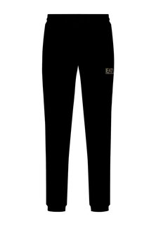 Спортивные брюки Label Mit Eingrifftaschen EA7 Emporio Armani, цвет schwarz