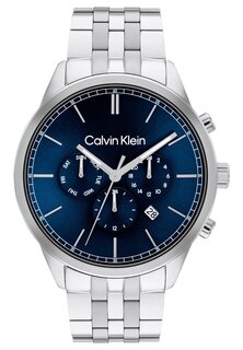 Хронограф Calvin Klein, серебристо-синий