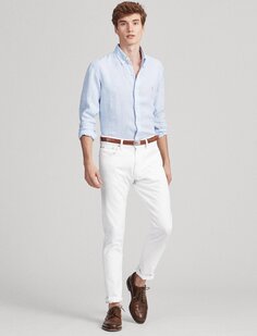 Рубашка Classic Fit Striped Shirt Polo Ralph Lauren, цвет blue/white