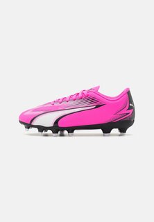 Футбольные бутсы с шипами Ultra Play Fg/Ag Jr Unisex Puma, цвет poison pink/white/black