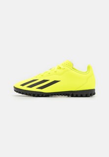 Футбольные бутсы с шипами X Crazyfast Club Tf J Unisex Adidas, цвет team solar yellow 2/core black/footwear white