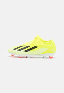 футбольные бутсы с шипами X Crazyfast League Fg Unisex Adidas, цвет team solar yellow/core black/footwear white