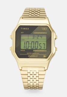 Цифровые часы T80 Unisex Timex, цвет goldtone/black