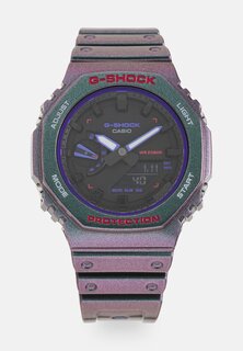 Часы Aim High Ga-2100Ah ​​Unisex G-SHOCK, цвет black/purple iridescent