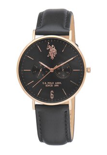 Часы Attitude Leather U.S. Polo Assn., цвет rose gold black