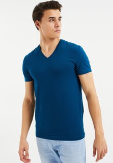 Базовая футболка WE Fashion, темно-синяя