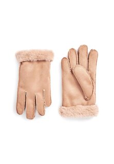 Перчатки Faux Suede Gloves Next, цвет camel
