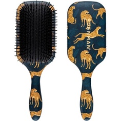 Расческа-лопатка Denman Tangle Tamer Ultra для вьющихся и черных натуральных волос D90L с тигровым принтом
