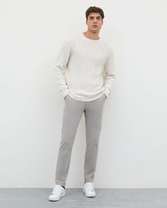 Мужские брюки-чиносы из хлопка стрейч J. HART &amp; BROS., серебристо-серый