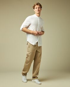 Мужские брюки из чистого хлопка J. HART &amp; BROS., светло-бежевый