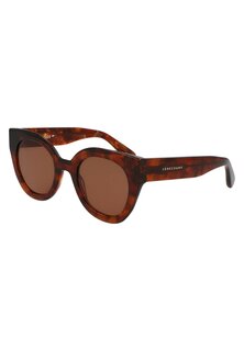 Солнцезащитные очки Longchamp, фактурные коричневые