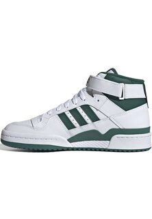 Высокие кроссовки Forum Mid adidas Originals, цвет ftwr white collegiate green ftwr white