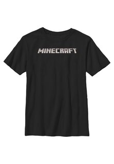 футболка с принтом Minecraft Logo Black Henry Tiger, черный