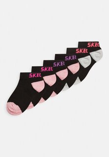 Носки Girls Mesh Sneaker With Lurex 6Pack Skechers, черный