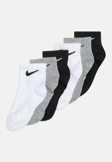 Носки Basic Quarter Unisex 6 Pack Nike, цвет white/dark gray heather