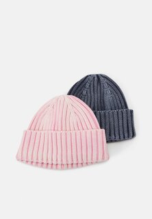 Шапка Onsrick Washed Beanie Unisex, 2 Пакета Only &amp; Sons, цвет navy blazer/pink lady