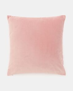 Бархатный чехол на подушку из чистого хлопка, светло-розовый NO Brand