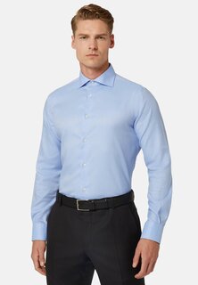 Классическая рубашка Ultimate Non Iron Regular Fit Dobby Boggi Milano, цвет light blu