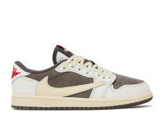 Кроссовки Air Jordan Travis Scott X Air Jordan 1 Low Og Ps &apos;Reverse Mocha&apos;, коричневый