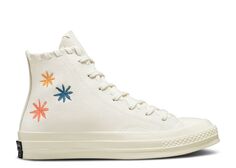 Кроссовки Converse Wmns Chuck 70 High &apos;Embroidered Floral - Egret&apos;, кремовый