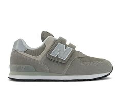 Кроссовки New Balance 574 Hook And Loop Little Kid &apos;Core Pack - Grey White&apos;, серый