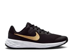 Кроссовки Nike Revolution 6 Gs &apos;Black Metallic Gold&apos;, черный