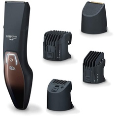 Триммер-стайлер для бороды Beurer HR 4000 с 4 насадками для стрижки и бритья — лезвие из нержавеющей стали, литий-ионный аккумулятор и быстрая зарядка