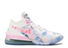 Кроссовки Nike Atmos X Lebron 18 Low &apos;Sakura&apos;, розовый