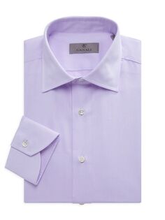 Классическая рубашка современного кроя Canali, фиолетовый