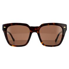 Темно-коричневые солнцезащитные очки Square Dark Havana Vogue, коричневый