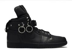 Кроссовки Air Jordan Comme Des Garçons X Air Jordan 1 Retro Strap High &apos;Black&apos;, черный
