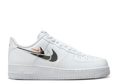 Кроссовки Nike Air Force 1 &apos;07 &apos;Multi Swoosh - White Black&apos;, белый
