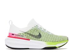 Кроссовки Nike Zoomx Invincible Run Flyknit 3 &apos;White Volt Hyper Pink&apos;, белый