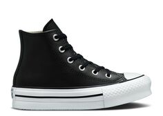 Кроссовки Converse Chuck Taylor All Star Lift Platform Leather High Gs &apos;Black Natural Ivory&apos;, черный