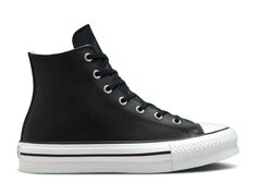 Кроссовки Converse Chuck Taylor All Star Lift Platform Leather High Gs &apos;Black Natural Ivory&apos;, черный