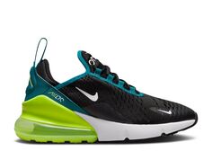 Кроссовки Nike Air Max 270 Gs &apos;Black Bright Spruce Volt&apos;, черный