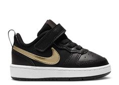 Кроссовки Nike Court Borough Low 2 Td &apos;Black Metallic Gold Star&apos;, черный